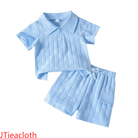 JTieacloth Boys Pant Sets Boys Outfits Sets Casual Comfortable Summer Clothes For Toddler With Elastic Waist Pants Breathable Soft Fabric For Daily Wear Outdoor Activities,Sizes 9-12 Months(Blue)