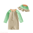 thumbnail image 1 of JTieacloth Boys Swimwear Long Sleeve Rash Guard With Matching Swim Trunks And Detachable Hood Sun Swim For Kids,Sizes 0-3 Months, 1 of 4