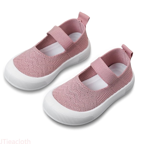 JTieacloth Breathable Girls Casual Sneakers Lightweight Elastic Low Top Walking Shoes For Toddler Kids Outdoor Play Athletic Running Shoes,Sizes 9.5 Little Kid