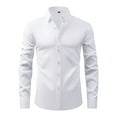 thumbnail image 1 of JTieacloth Business Casual Shirt Men's Dress Shirt Non Wrinkle Business Casual Plus Size Shirt For And Everyday Wear White, 1 of 2