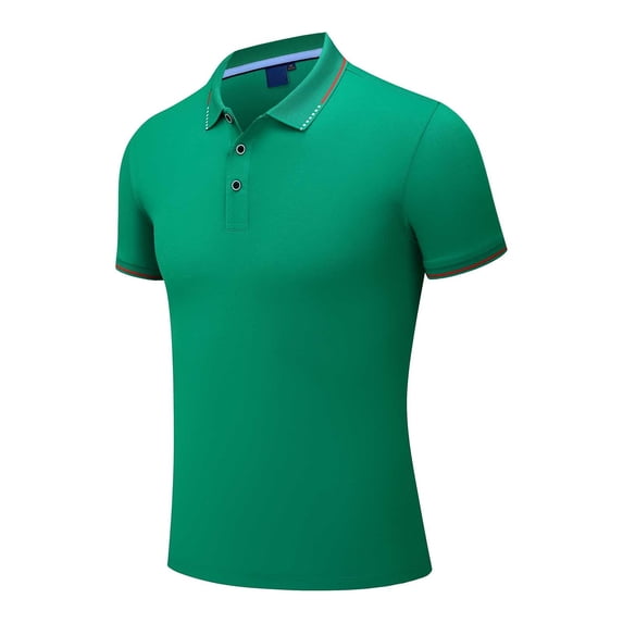 JTieacloth Button Casual Tee Collared Men's Summer Fashion Silk V Neck Shirt Short Sleeve Green XXXL