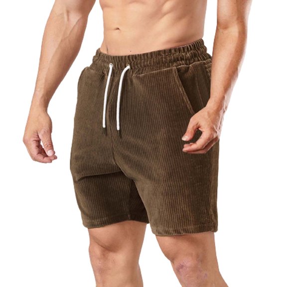 JTieacloth Cargo Shorts for Men Men'S Casual Shorts Work Shorts Fashion Slim Five Pants Beach Shorts Men'S Corduroy Shorts,Brown