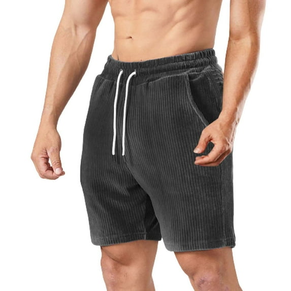 JTieacloth Cargo Shorts for Men Men'S Casual Shorts Work Shorts Fashion Slim Five Pants Beach Shorts Men'S Corduroy Shorts,Gray