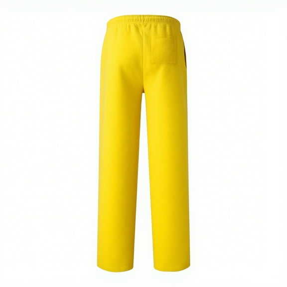 JTieacloth Casual Loose Drawstring Pants Men's Casual Pants Comfortable Stretch Relaxed Fit Lightweight Breathable Soft Fabric For Everyday Wear And Outdoor Activities Yellow