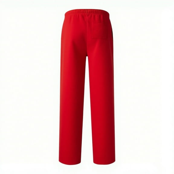 JTieacloth Casual Loose Drawstring Pants Men's Casual Pants Comfortable Stretch Relaxed Fit Lightweight Breathable Soft Fabric For Everyday Wear And Outdoor Activities Red