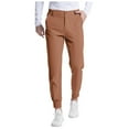 thumbnail image 1 of JTieacloth Casual Loose Drawstring Pants Men's Casual Solid Color Casual Business Pants Fashion Pants Men's Pants Brown, 1 of 5