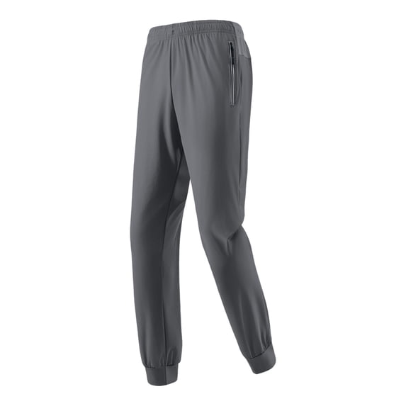 JTieacloth Casual Pants for Men Men's Casual Pants Lightweight Sports Pants With Zipper Pockets Elastic Cuff Design For All Day Comfort And Performance Gray
