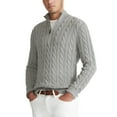 thumbnail image 1 of JTieacloth Casual Sweater Jackets Autumn And Winter Warm Turtleneck Sweater Half Turtleneck(Gray), 1 of 4