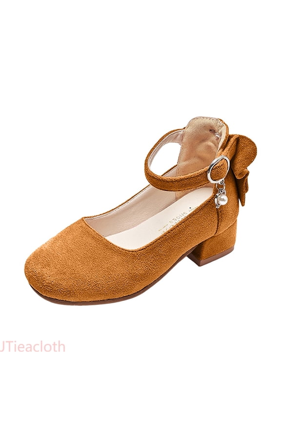 Children Shoes Thick High Heel Sandals Fashionable Diamond Bow Small High Heel Princess Sandals Girls Sandals,Sizes 13 Little Kid(7-8 Years)