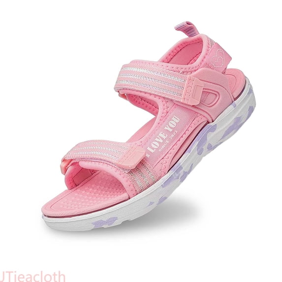 JTieacloth Children's Fashion Solid Color Open Toe Breathable Comfortable Sandals Girls Flat Sandals,Sizes 1 Big Kid(9-9.5 Years)
