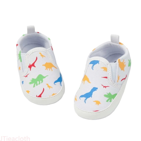 JTieacloth Classic Baby Sneakers With Cartoon Print For Walking And Rubber Sole Lightweight Canvas Shoes For Toddlers And Infants Breathable Sneakers,Sizes 4 Toddler