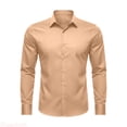 thumbnail image 1 of JTieacloth Classic Casual Long Sleeve Shirt With Button Cuffs And Turn Down Collar For Business And Everyday Wear Mens Button-Down Shirts Orange, 1 of 3