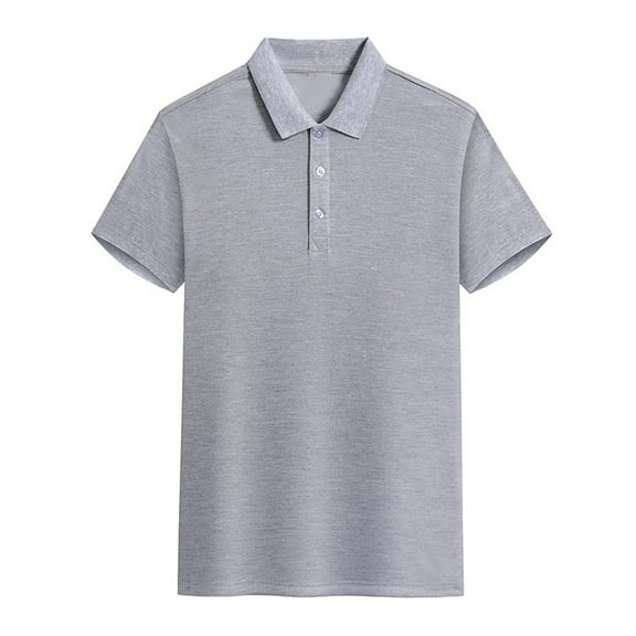 JTieacloth Classic Collared Shirt with Pocket Shirts For Men Short Sleeve Collared Shirt Summer Casual Women Shirt Gray XXXL