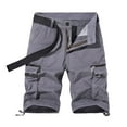 thumbnail image 1 of JTieacloth Classic Mens Cargo Short Men's Loose Multi Pocket Casual Personality Fashion Cargo Shorts,Gray, 1 of 2