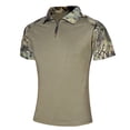 thumbnail image 1 of JTieacloth Collar Shirt for Men Men Spring And Summer Fashion Loose Lapel Zipper 3D Digital Printing Short Sleeve Top T Shirt Shirt Top Green L, 1 of 2