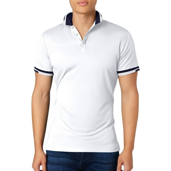 JTieacloth Collared Work Shirts Men's Shirts Performance Wicking Classic Fit Button Shirts For Men White M