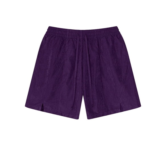JTieacloth Comfort Cargo Shorts 2025 Summer Men's Fashion Seding Beach Fabric Five Shorts,Purple