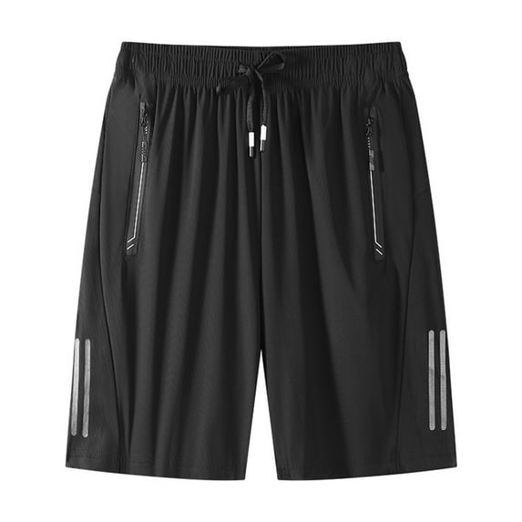 JTieacloth Comfort Cargo Shorts Men's Athletic Casual Shorts Gym Workout Running Comfortable Loose Fit Striped Summer Short Pants With Pockets For Sports Outdoor,Black