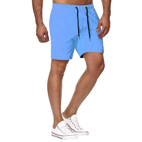 JTieacloth Comfort Mens Shorts Male Casual Pants Solid Trend Youth Summer Mens Sweatpants Fitness Running Shorts Beach Shorts,Blue