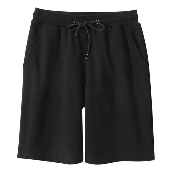JTieacloth Comfort Mens Shorts Men'S Casual Shorts Solid Color Fashion Slim Five Point Shorts Beach Shorts Casual Shorts,Black