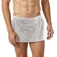 thumbnail image 1 of JTieacloth Comfy Nightwear Comfortable Men's Slip On Towel Skirt For Bath And Beach Stylish And Functional Bath Wrap For Men Quick Drying Fabric Versatile Swimwear For Every Season Gray, 1 of 4