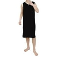 thumbnail image 1 of JTieacloth Comfy Nightwear Mens Nightgown Night Shirt For Sleeping Short Sleeve Nightgown Big And Tall Loose Kaftan Sleepwear Black, 1 of 5