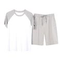 thumbnail image 1 of JTieacloth Comfy Nightwear Mens Summer Home Wear Casual Pajamas Home Set White, 1 of 3