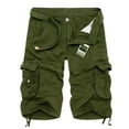 thumbnail image 1 of JTieacloth Cotton Drawstring Cargo Shorts Mens Fashion Sports Cotton Multi Pocket Camouflage Casual Short Pants,Green, 1 of 5