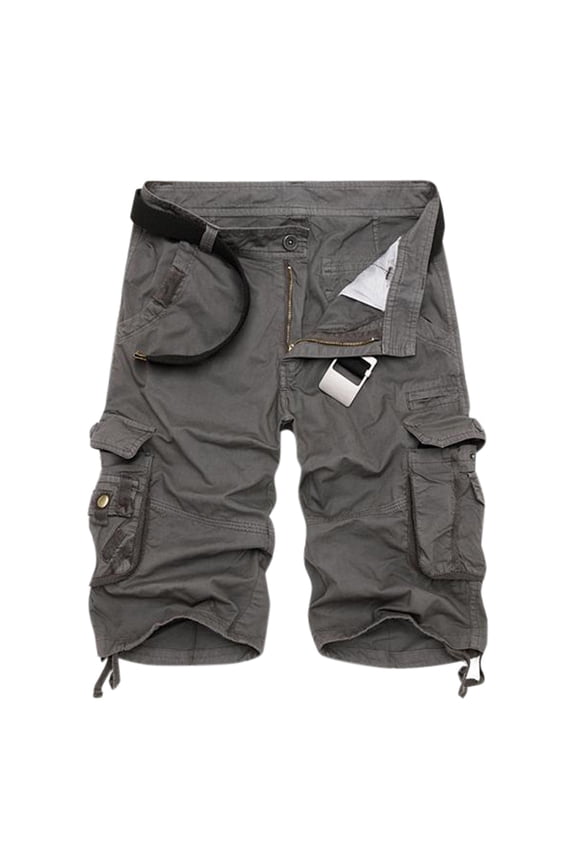 Cotton Drawstring Cargo Shorts Mens Fashion Sports Cotton Multi Pocket Camouflage Casual Short Pants,Multicolor