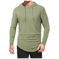 thumbnail image 1 of JTieacloth Designer T Shirts for Men Men's Athletic Hooded Shirts Long Sleeve Workout Sport Hoodie Casual Running T Shirt Pullover Top, 1 of 5
