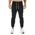 thumbnail image 1 of JTieacloth Drawstring Pants for Men Men's Gym Pants Workout Running Athletic Joggers Slim Fit Sport Track Pants With Zipper Pockets Black, 1 of 6