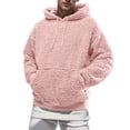 thumbnail image 1 of JTieacloth Drawstring Quarter Zip Sweatshirts Mens Autumn And Winter New European And American Plush Plus Fleece Hoodie Explosion Pink, 1 of 6