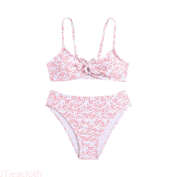 JTieacloth Fashion Girls 2 Piece Swimsuit Floral Prints High Waist Bikini Set Swimwear Bathing Suit,Sizes 11-13 Years