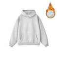 thumbnail image 1 of JTieacloth Fleece Hooded Sweatshirts For Warm And Cozy For Casual Wear Perfect For Outdoor Activities Gray, 1 of 3
