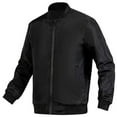 thumbnail image 1 of JTieacloth Lined Hooded Jacket Jacket Baseball Collar Cardigan Men's Short Loose Jacket Black, 1 of 2