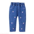 thumbnail image 1 of JTieacloth Girls Baggy Jeans Baby Girls Denim Jeans Toddler Kid Pants Jeans Soft Elastic Waist Denim Pants,Sizes 18-24 Months, 1 of 7