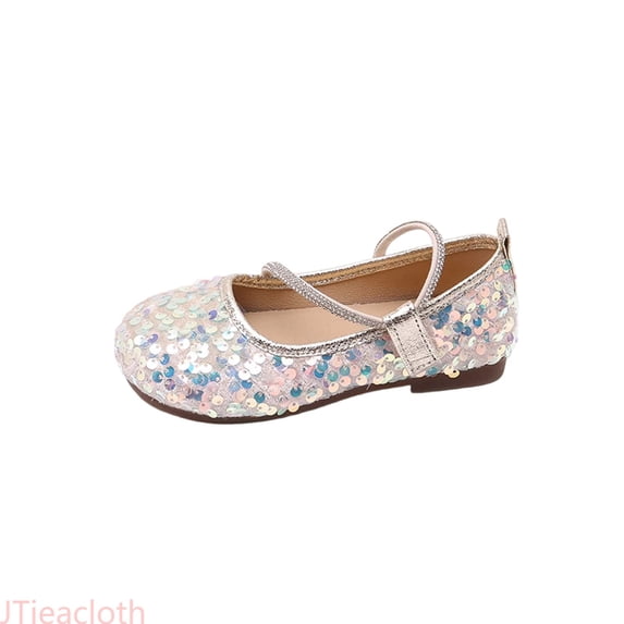 JTieacloth Girls Glitter Soft Sole Kids Shoes For Party And Play Lightweight Kids Sandals For Little Girls With Detail And Comfort Girls Sandals,Sizes 10.5 Little Kid(4-4.5 Years)