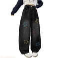 thumbnail image 1 of JTieacloth Girls Jeans for School Girls Star Print Denim Pants Casual Trousers For Teenagers Stretchy Skinny Jeans For Girls,Sizes 3-4 Years, 1 of 6