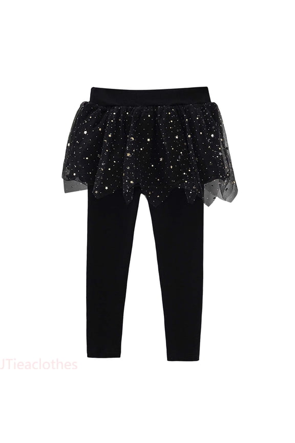 Girls Loose Long Pants Girls Leggings Toddler Pants Leggings For Girls School Tutu Kids Ruffle Skirt Pull On Warm Clothes,Sizes 3 Years