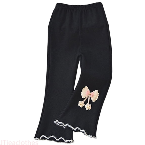 JTieacloth Girls Loose Pants Girls Pants For Everyday Wear Stretchy Soft Comfortable Casual Trousers For Toddler Kids Spring Summer Fall Outfit,Sizes 3-4 Years
