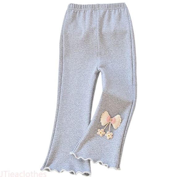 JTieacloth Girls Loose Pants Girls Pants For Everyday Wear Stretchy Soft Comfortable Casual Trousers For Toddler Kids Spring Summer Fall Outfit,Sizes 3-4 Years