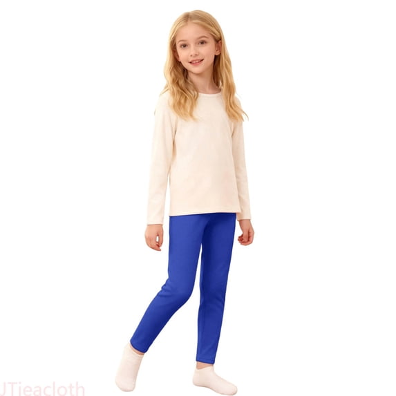 JTieacloth Girls Loose Pants Winter Girls Lined Leggings Thickened Thermal Tights For Toddler To Big Kids Soft Stretchy Base Layer Pants,Sizes 15-16 Years