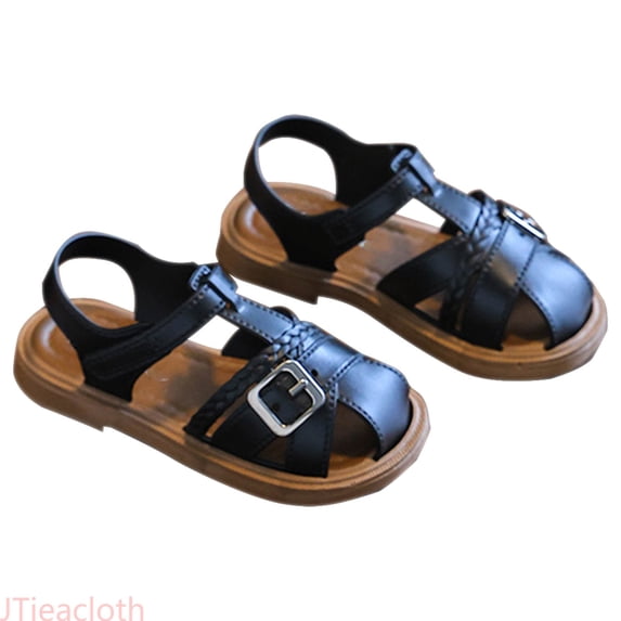 JTieacloth Girls Sandals For Toddlers Soft Sole Comfortable Everyday Wear Adjustable Straps Beach Outdoor Casual Footwear For Baby To Summer Flat Sandals,Sizes 6.5 Toddler(15-18 Months)