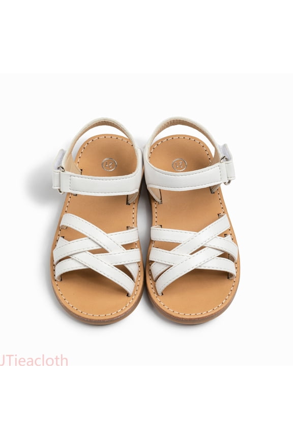 Girls Sandals For Toddlers Soft Sole Glitter PU With Flower Weaving Design Casual Summer Shoes For Baby To Ages 1 5Years Sandals Summer Dresses Shoes,Sizes 10 Little Kid(3.5-4 Years)