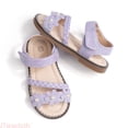 thumbnail image 1 of JTieacloth Girls Sandals For Toddlers Soft Sole Glitter PU With Flower Weaving Design Casual Summer Shoes For Baby To Ages 1 6 Years Girls Flat Sandals,Sizes 29 Little Kid(5-5.5 Years), 1 of 6
