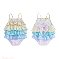 thumbnail image 1 of JTieacloth Girls Swimsuit Cute Rainbow Birthday Cake Print Swimwear For Toddlers And Kids,Sizes 2-3 Years, 1 of 5