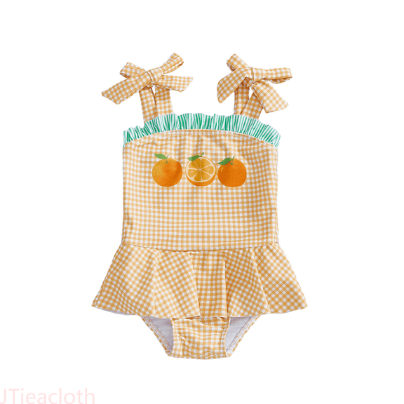JTieacloth Girls Swimsuit Dress Style Cute Korean Fashion Beach Bathing For Toddler Kids,Sizes 18-24 months