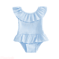 thumbnail image 1 of JTieacloth Girls Swimsuit Summer Stripe Bikini Style Tankini Swimsuit For Toddler Baby Infant Youth,Sizes 18-24 Months, 1 of 5