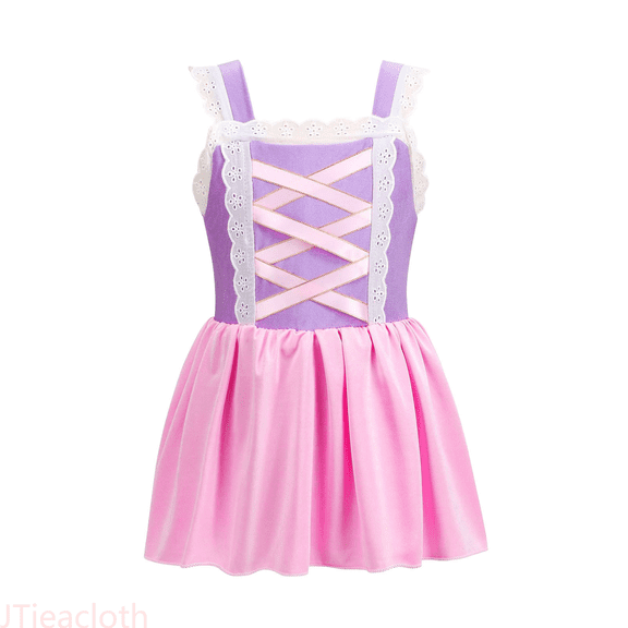 JTieacloth Girls Swimwear For Pool Elastic Swimsuit For Girls 3 10 Rounded Neck Design Perfect For Summer Activities,Sizes 5-6 Years