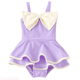 thumbnail image 1 of JTieacloth Girls Swimwear Swimsuit With Bowknot Cute Swim Dress For Toddler Kids Summer Beach Outdoor Play,Sizes 9-10 Years, 1 of 5